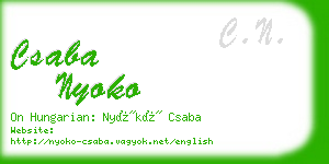 csaba nyoko business card